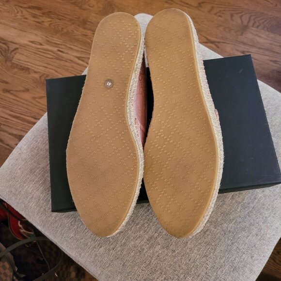 Gucci GG Canvas and Leather Pink Espadrilles Size 41 - Picture 4 of 14